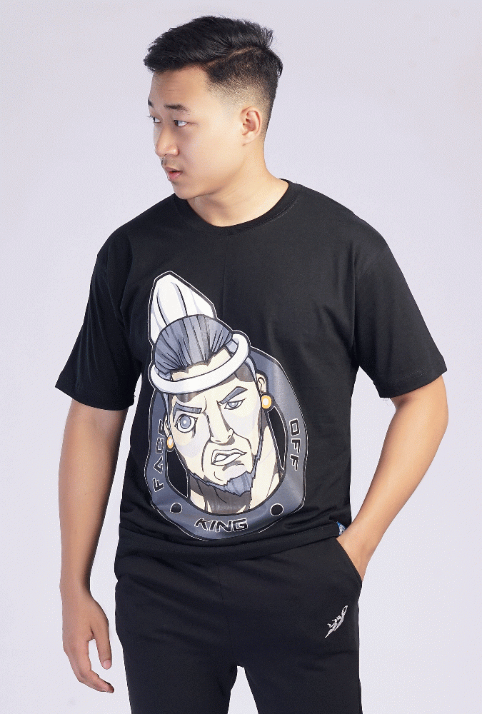 King  Design Printed T-shirt (Black)